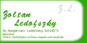 zoltan ledofszky business card